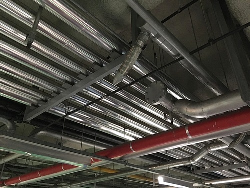 천장 배관 및 난방 온풍 설비 시스템