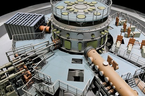 원자력 발전소의 원자로 모형