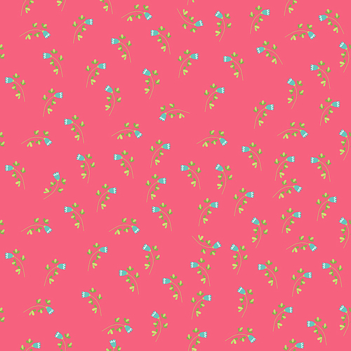 Seamless vintage flower pattern on pink background