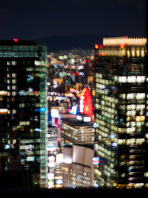 우메다 스카이빌딩에서 본 오사카의 야경
