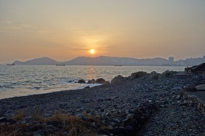 부산 영도 절영해안산책로에서 본 노을 풍경