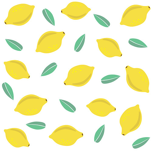 식용,가공식품,미용재료 등으로 다양하게 사용되는 노란색 레몬의 패턴