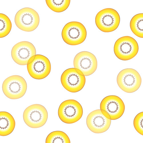 요즘 인기가 한창인 노란색 골든키위의 단면 패턴