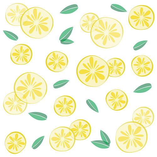 식용,가공식품,미용재료 등으로 다양하게 사용되는 노란색 레몬의 단면 패턴