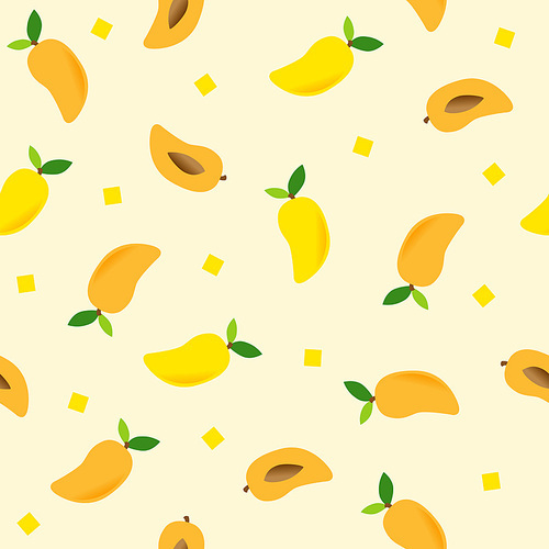 요즘 가장 인기과일로 각광받고 있는 과일인 망고열매의 노란색 패턴