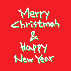 Merry Christmas & Happy New Year 메리 크리스마스  인사 손글씨 캘리그라피