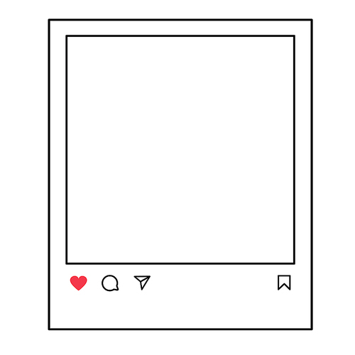 인스타그램 정사각형 네모 프레임 SNS 게시물 사진 액자 틀
