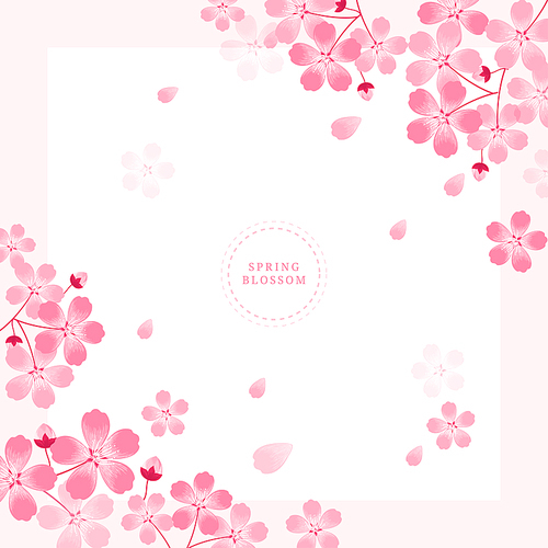 봄꽃 일러스트 Spring blossom 01