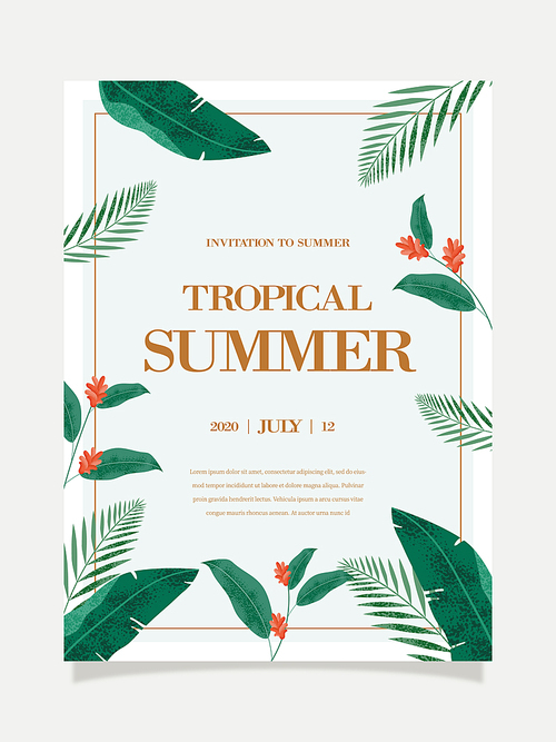 여름 트로피컬 포스터 04