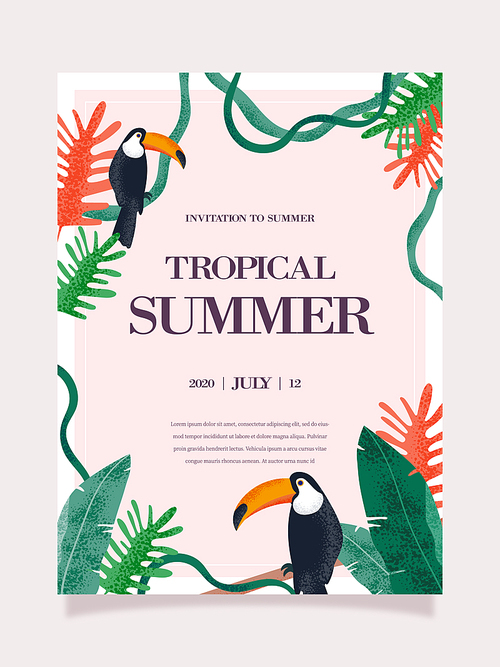 여름 트로피컬 포스터 08