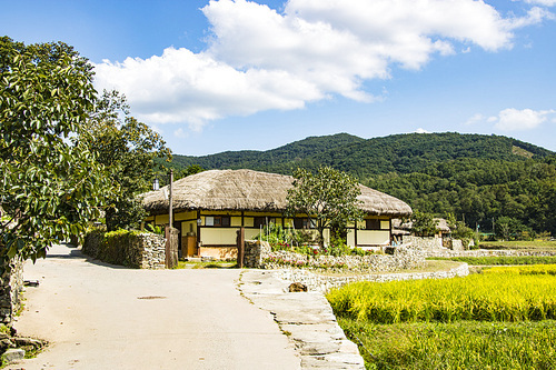 한국의 전통 민속 마을 시골풍경