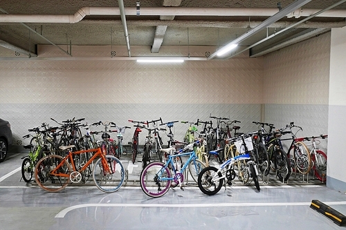 아파트 단지의 자전거 보관소장