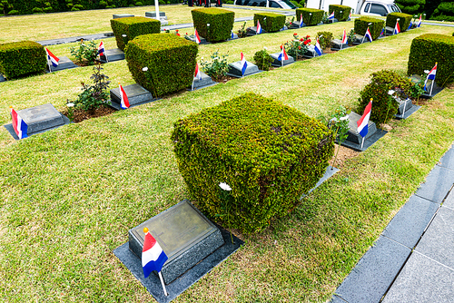 세계 유일한 유엔기념공원의 전사자 묘역에 헌화,프랑스