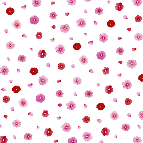 분홍 무궁화꽃 패턴