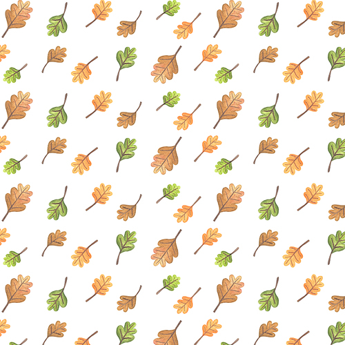 가을 패턴 - 여러색깔 니뭇잎