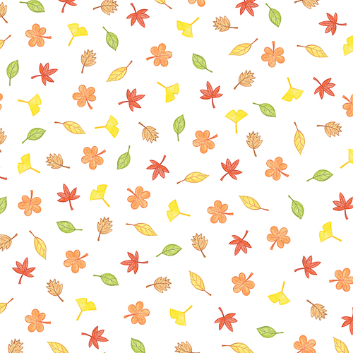 가을 패턴 - 여러가지 단풍잎들