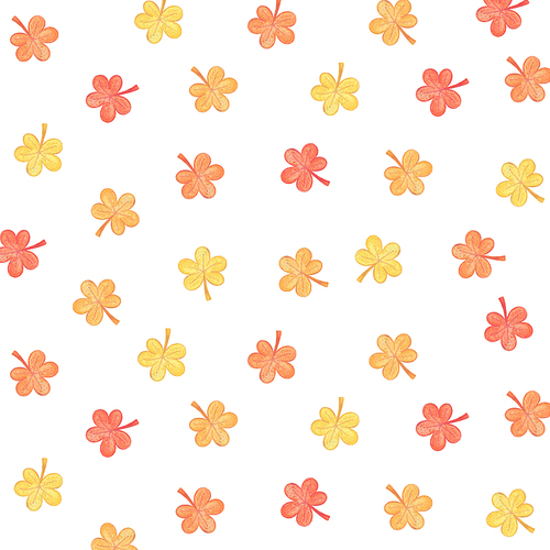 가을 패턴 - 빨강, 노란색, 주황 나뭇잎