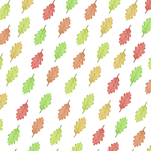 가을 패턴 - 오동나무 나뭇잎