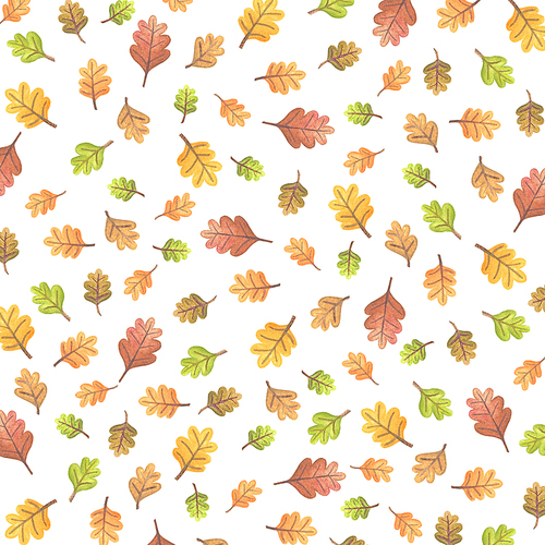 가을 패턴 - 여러 색깔의 낙엽