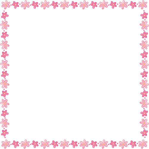 핑크색 꽃 테두리