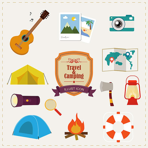 Travel & Camping icon set 1