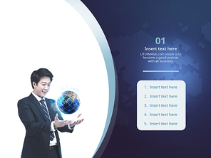 파워포인트 배경 (비즈니스) 글로벌 비즈니스맨