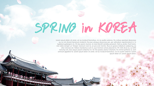 한국의 봄 (Spring) 파워포인트 배경