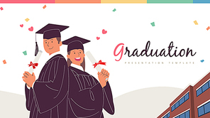 졸업 (Graduation) 일러스트 피피티 배경