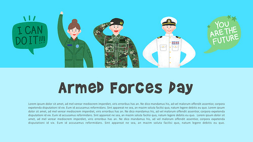 국군의 날 (Korea) 일러스트 피피티 템플릿