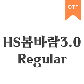 HS봄바람체 3.0 Regular	OTF