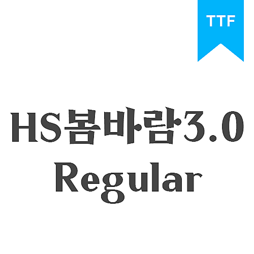 HS봄바람체 3.0 Regular	TTF