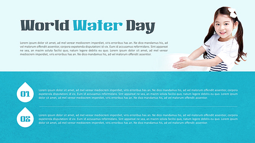 세계 물의 날 (World Water Day) 배경 템플릿