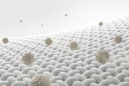 먼지로 뒤덮인 섬유 조직 3D 배경