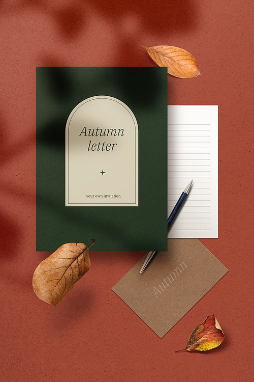 가을 감성의 편지 배경