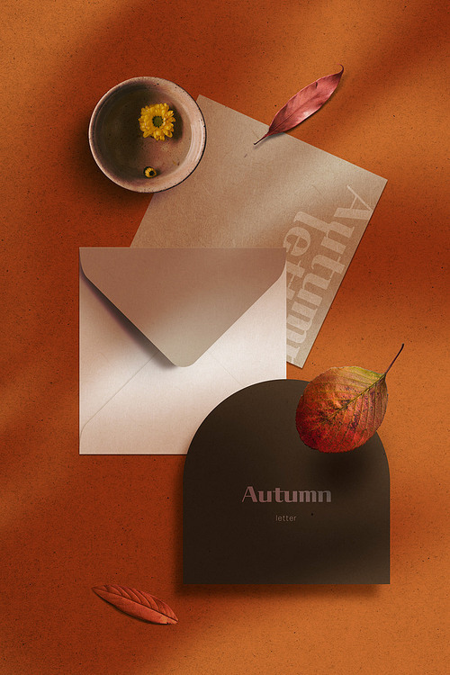 가을 감성의 편지 배경