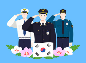 철원군 오대쌀_한국전통 복장 입은 선비 전국 특산물 시리즈 벡터 이미지 일러스트