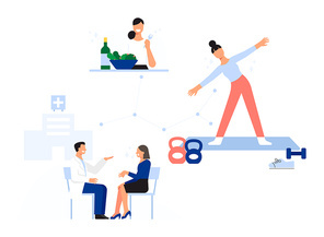 트렌드_헬시플레저 벡터 일러스트