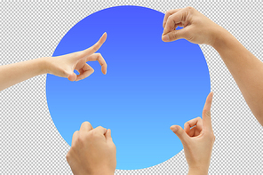 공중에 떠 있는 손 PNG