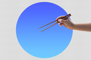 젓가락을 잡고 있는 손 PNG