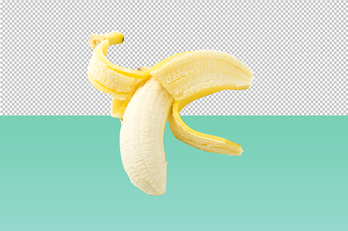 껍질 까져있는 바나나 PNG