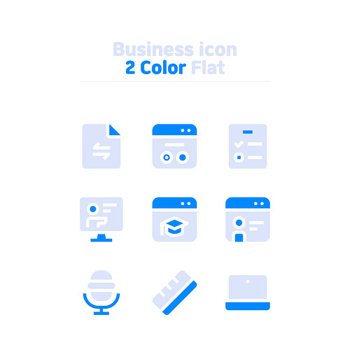 비즈니스_색상 벡터 아이콘 세트 일러스트