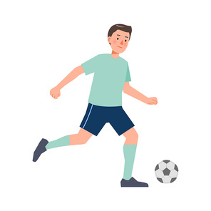 직업캐릭터_축구선수 벡터 일러스트