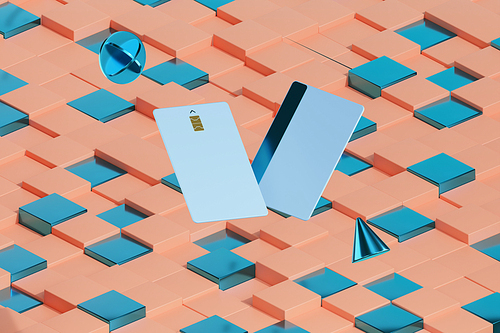 카드혜택_신용카드 3D 백그라운드 그래픽 편집,합성 이미지