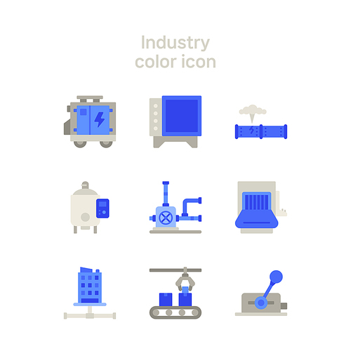 산업_생산시설과 기계장비 벡터 아이콘