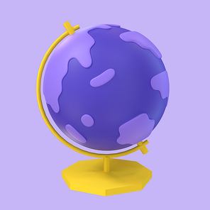 금융아이콘_지구본 3d 그래픽 이미지