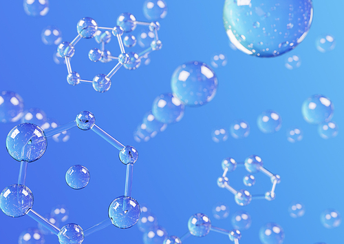 3d 백그라운드_원형 원자와 분자 그래픽 이미지