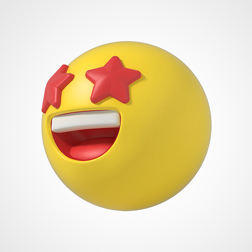 이모티콘_기쁨의 웃음 3d 감정 그래픽 이미지