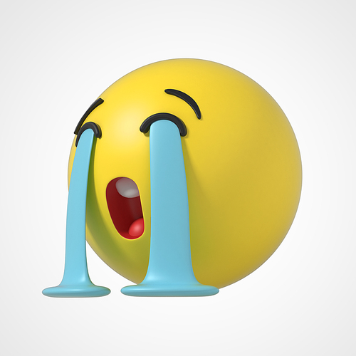 이모티콘_슬픔의 눈물 3d 감정 그래픽 이미지