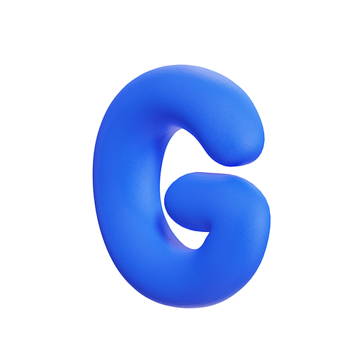 폭신한 쿠션형 디자인의 3D 알파벳 - G
