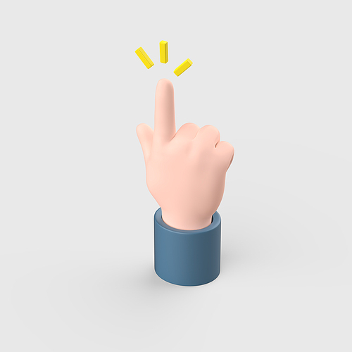 손가락 터치하는 3d 그래픽